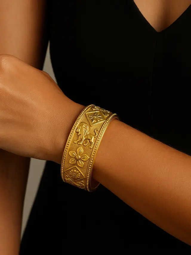 Model Gelang Emas 18 Karat Terbaru (Image by ChatGPT)