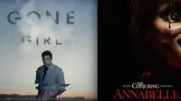 Para penikmat film Amerika Serikat ternyata lebih menggemari Gone Girl ketimbang film horor Annabelle.