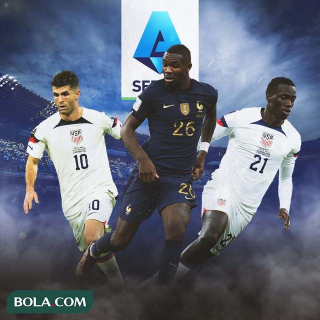 Serie A - Christian Pulisic, Marcus Thuram, Timothy Weah