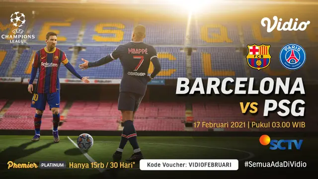 Liga Champions - Barcelona vs PSG
