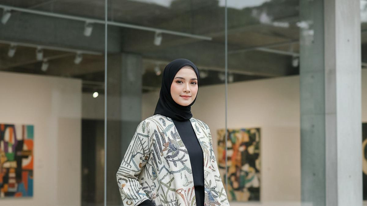 9 Model Outer Batik Panjang Motif Modern Cocok untuk Layering Hijabers yang Modis