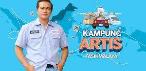 Tradisi lebaran di keluarga Adjie Pangestu saat berada di Tasikmalaya.