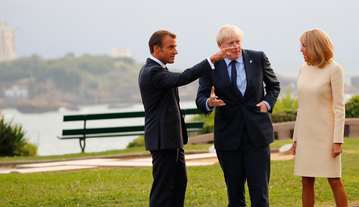 Foto Keramahan Presiden Prancis Menyambut Pemimpin Dunia Di Ktt G7 Global Liputan6 Com