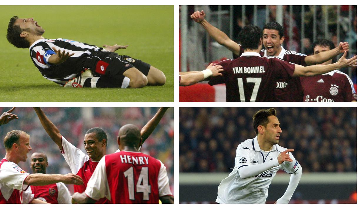 Partai-partai Liga Champions telah menghadirkan kejadian-kejadian unik dan menarik. Salah satunya adalah gol-gol kilat yang terjadi saat laga baru dimulai dalam hitungan detik. Berikut 7 daftar pencetak gol tercepat dalam sejarah Liga Champions. (Kolase Foto AFP)