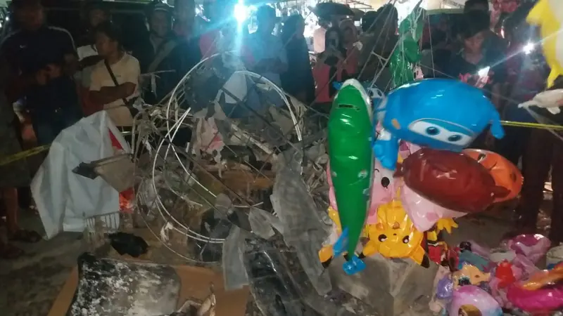 Balon gas meledak dalam perayaan Cap Go Meh di Gorontalo dan menyebabkan satu orang tewas dan empat luka-luka. (Foto: Liputan6.com/Arfandi Ibrahim)