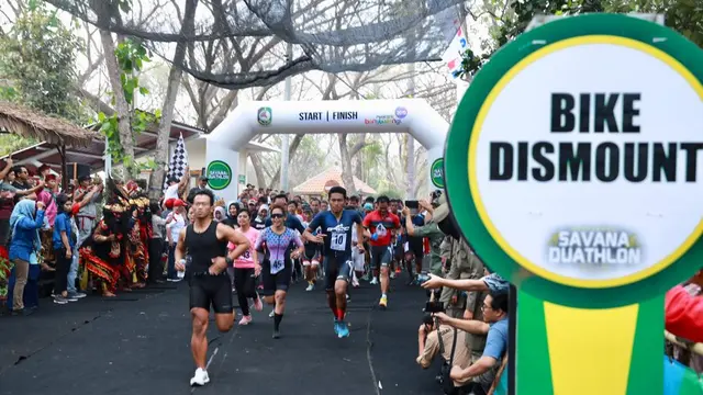 Puluhan Peserta Ramaikan Ajang Savana Duathlon di Hutan Alas Purwo Banyuwangi 