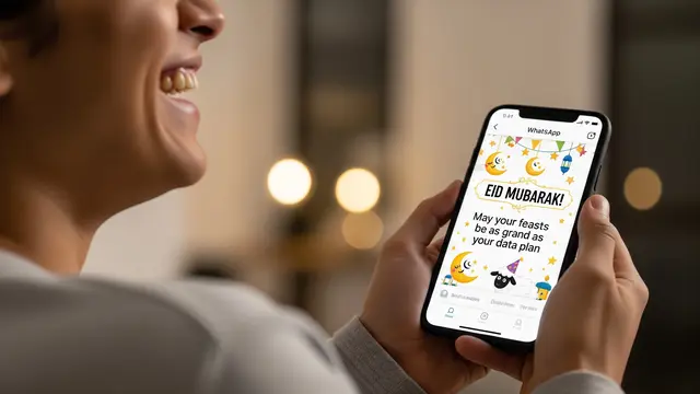 Ilustrasi Ucapan Idul Fitri Lucu dan Unik/Gemini AI