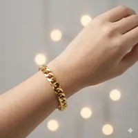 Model Gelang Emas Gelang Hollow 24K (Gemini)