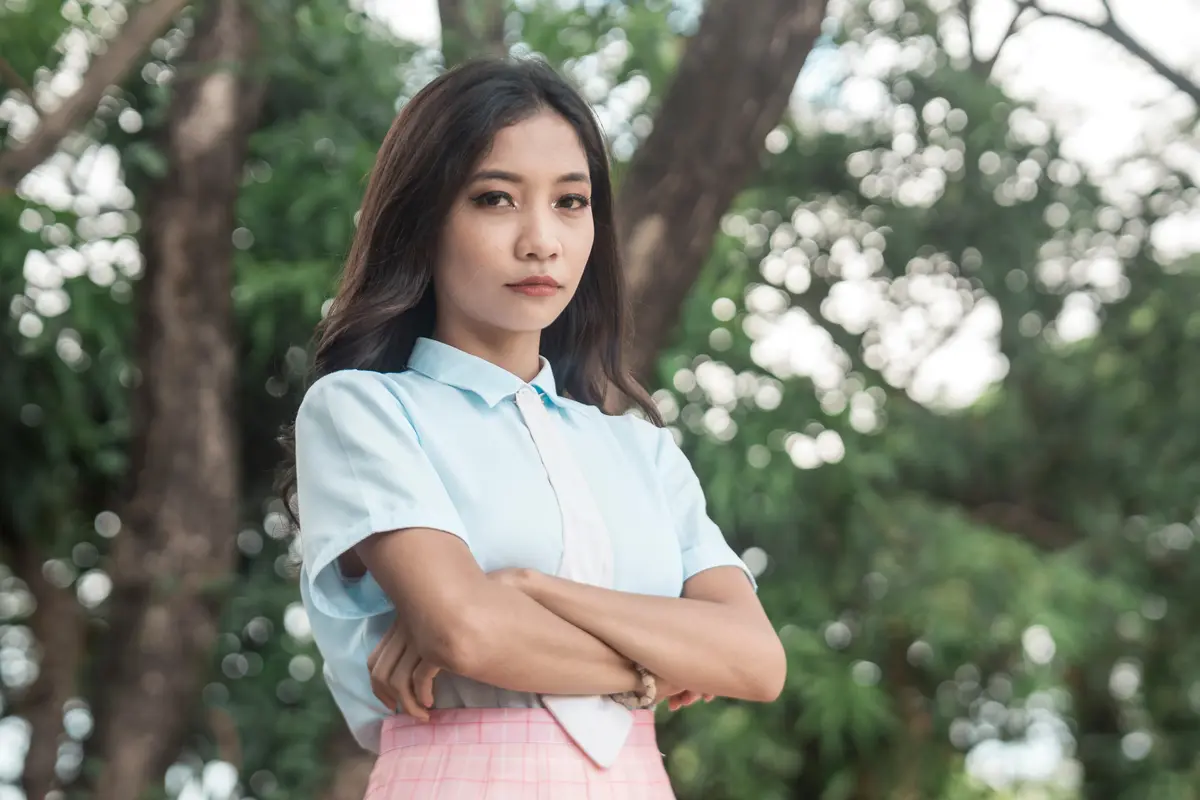 perempuan kesal