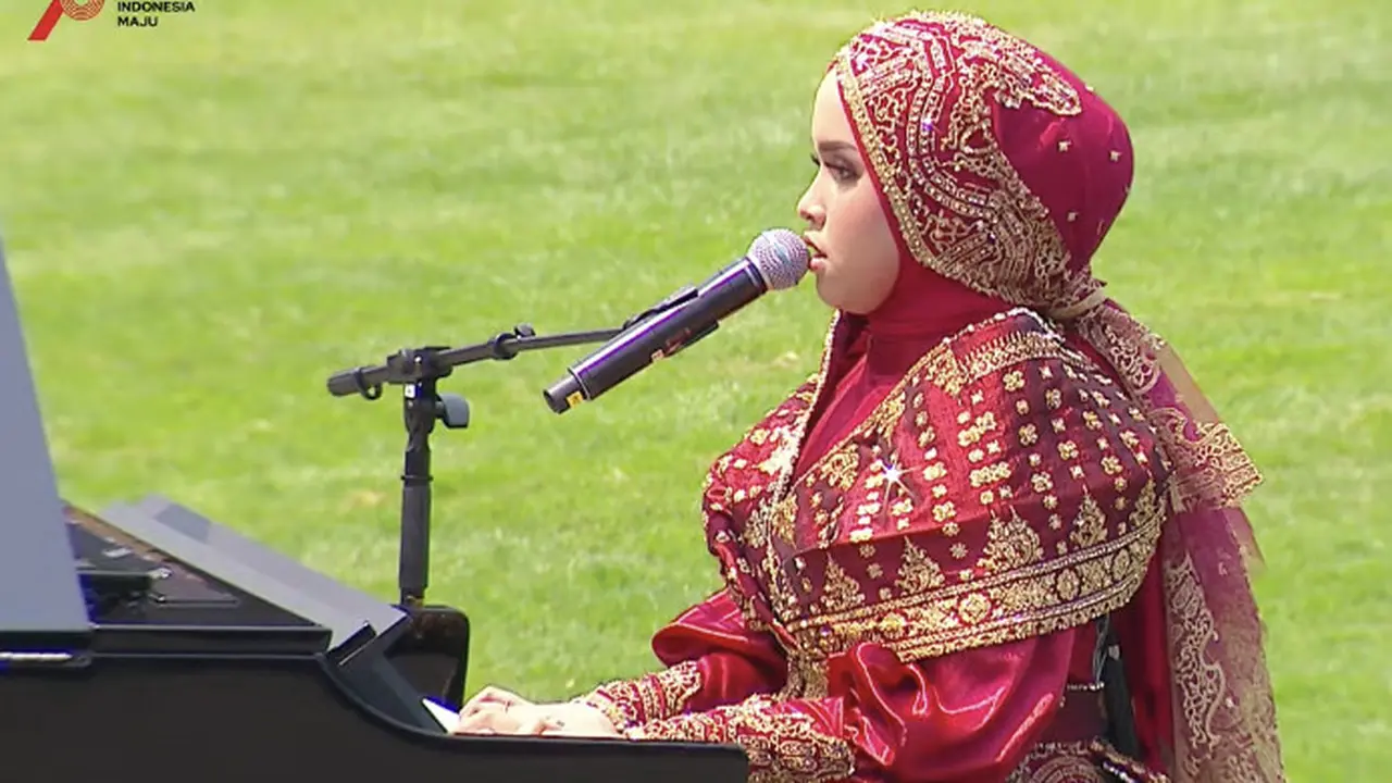 Putri Ariani tampil di acara HUT ke-78 Republik Indonesia (HUT ke-78 RI) pada Kamis (17/8/2023) di Istana.