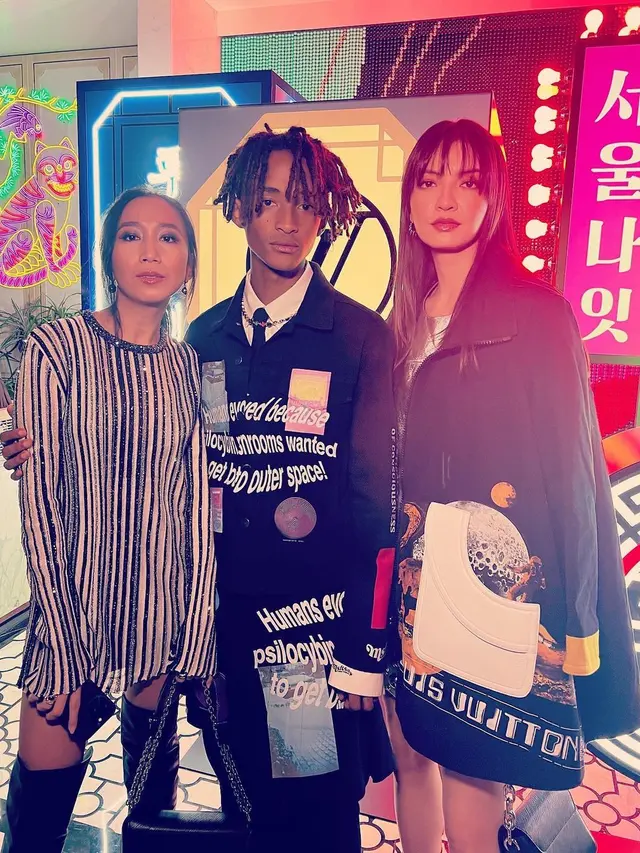 10 Potret Gaya Kece Raline Shah Hadiri Acara Louis Vuitton Pre-Fall 2023 di Korea, Akrab dengan Jaden Smith