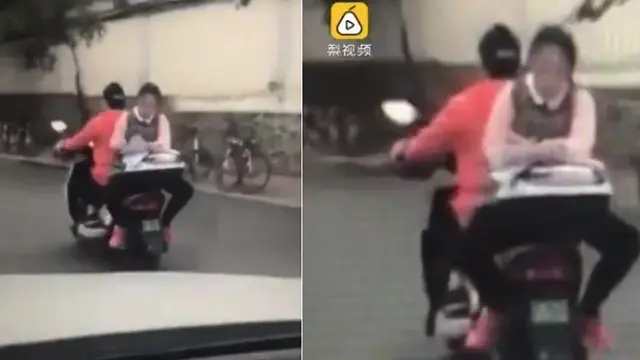 6 Potret Siswa Belajar di Atas Motor Ini Bikin Deg-degan, Detik-detik Jelang Ujian