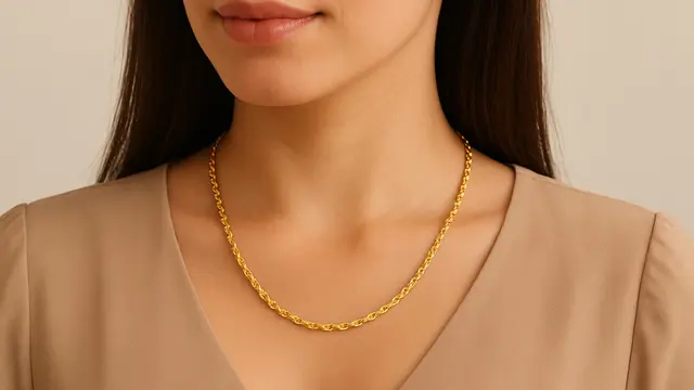 Kalung Emas Model Singapur 3-5 Gram Terbaru/Ilustrasi gambar oleh AI