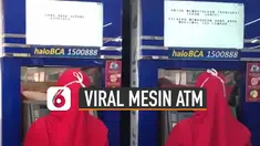 Kejadian tak biasa di mesin ATM terekam kamera warganet.