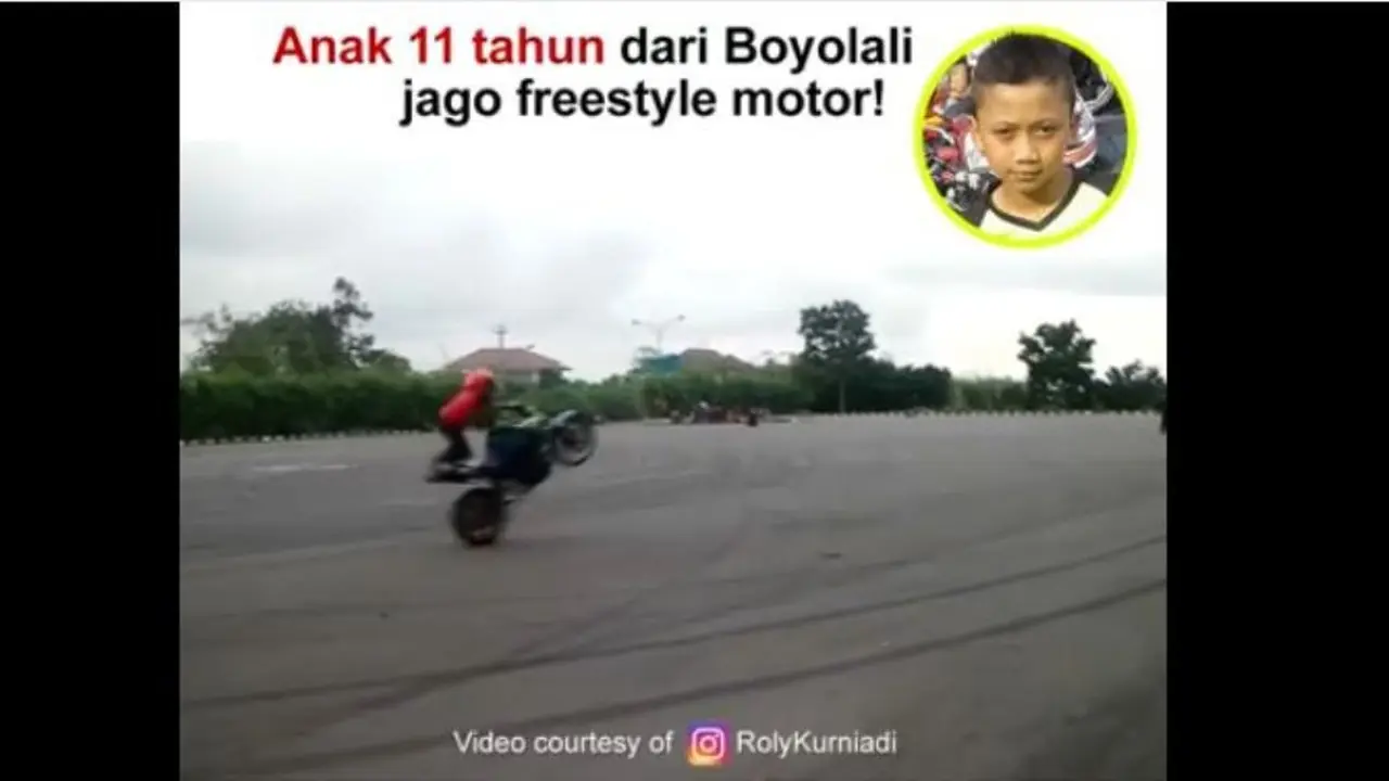 Ini Wahyu Nugroho, Bocah Asal Boyolali yang Jago Freestyle Motor