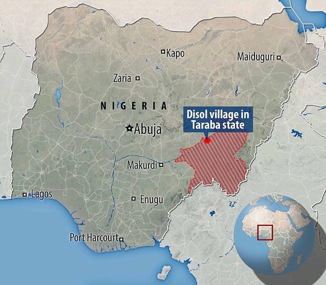 Peta wilayah dimana pembunuhan sadis terhadap tiga anak bersaudara berlangsung | Photo: Copyright dailymail.co.uk