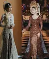 Lihat di sini beberapa potret detail kontras kebaya pernikahan Aaliyah Massaid dalam adat Jawa dan Minang.