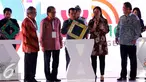 Wakil Presiden RI Jusuf Kalla saat membuka Acara Indonesia Broadcasting Expo (IBX) 2016 yang kembali digelar di Balai Kartini pada tanggal 21 - 23 Oktober 2016,Jakarta, Jumat (21/10). (Liputan6.com/Helmi Afandi) 