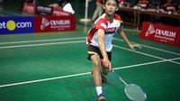 Remaja tuna rungu, Muhammad Sayyid Az Zahri mengikuti final Audisi Djarum Beasiswa Bulutangkis 2018. (Liputan6.com/Thomas)