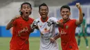 Muhammad Rifaldi (kanan). Bek kanan berusia 25 tahun yang kini memasuki pertama bersama Persiraja Banda Aceh ini dapat diandalkan untuk membantu lini tengah. Kepiawaiannya mengirim umpan matang untuk menjadi gol telah terbukti dengan catatan 6 assist-nya di BRI Liga 1. (Bola.com/M Iqbal Ichsan)