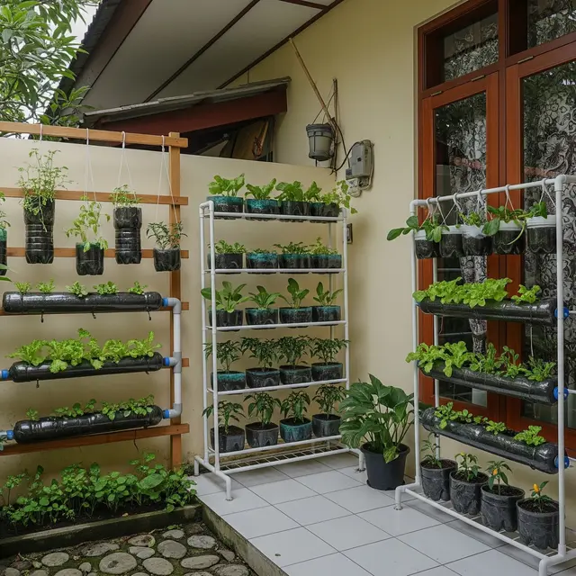 9 Desain Kebun Sayur Minimalis Vertikal Pakai Rak dan Pot Gantung, Solusi Lahan Terbatas