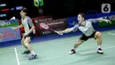 Pebulu tangkis ganda putra Korea Selatan Choi Sol Gyu/Kim Won Ho saat melawan pebulu tangkis ganda putra China Liu Yu Chen/Ou Xuan Yi pada pertandingan final East Ventures Indonesia Open 2022 di Istora Senayan, Jakarta, Minggu (19/6/2022). China Liu Yu Chen/Ou Xuan Yi juara East Ventures Indonesia Open 2022 usai mengalahkan Choi Sol Gyu/Kim Won Ho dengan skor 21-17 dan 23-21. (Liputan6.com/Faizal Fanani)