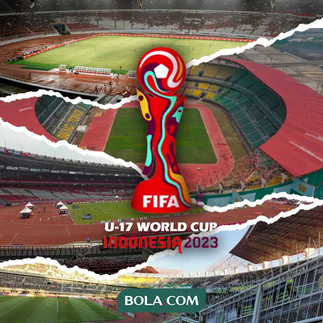 Piala Dunia U-17 - Ilustrasi Stadion Utama Gelora Bung Karno dan Stadion Gelora Bung Tomo nuansa Piala Dunia U-17 2023
