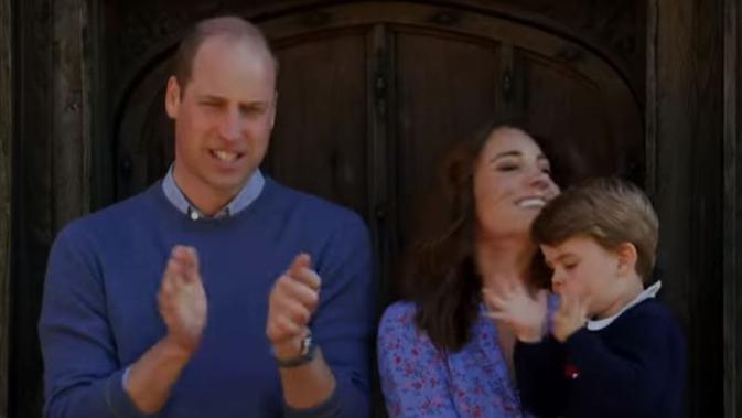 Kate Middleton, Pangeran William, dan Pangeran Louis. (dok. Screenshoot Youtube Royal Family Channel/Dinny Mutiah)