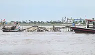 Dirjen PSDKP Kementerian Kelautan dan Perikanan (KKP) Pung Nugroho mengungkapkan, bila pihaknya berterimakasih dan menanggapi positif atas pencabutan pagar laut di Tangerang, Sabtu (18/1/2025).