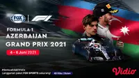 Formula 1 Azerbaijan GP 2021 Live Streaming di FOX Sports. (Sumber : dok. vidio.com)