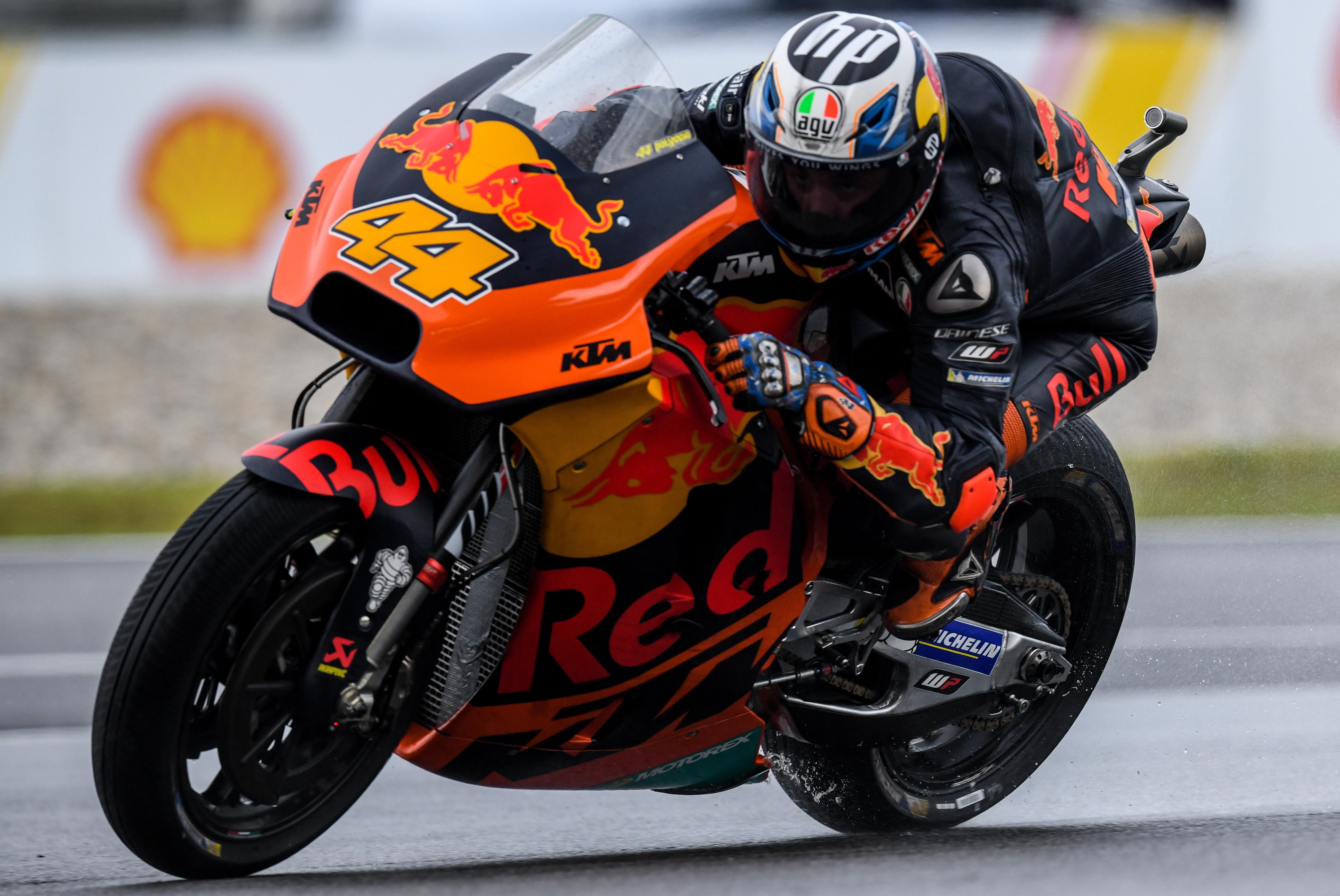 Pembalap KTM, Pol Espargaro. (MOHD RASFAN / AFP)