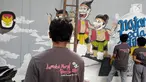 Sejumlah orang membuat lukisan mural di Kawasan TBRS Semarang, Minggu, (3/3). Acara yang diadakan oleh KPU Jateng ini adalah sosialisasi ajakan mencoblos pemilu saat april mendatang. (Liputan6.com/Gholib)
