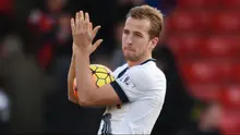 Ekspresi striker Tottenham Hotspur, Harry Kane, seusai membawa timnya menang 5-1 atas Bournemouth, 25 Oktober 2015. (REUTERS/Tony O'Brien)