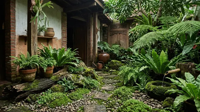 Taman Rumah untuk Area yang Minim Sinar Matahari (AI Generated)