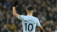 4. Sergio Aguero - Kun merupakan nama panggilan yang diberikan kakek nya pada Aguero kecil. Nama itu terinspirasi dari salah satu tokoh kartun Jepang bernama Kum Kum. (AFP/Oli Scarff)