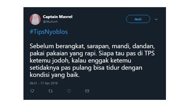 Tips Nyoblos Saat Pemilu Ala Netizen