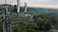 BTS XL Axiata di sekitar wilayah terdampak bencana erupsi Gunung Semeru (Foto: Corpcomm XL Axiata).