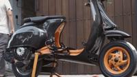 Gokil, Modifikasi Motor Vespa PTS Habiskan Dana Rp600 Juta. Youtube Atenx Katros ©2022 Merdeka.com