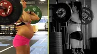 Hamil Besar, Emily Masih Mampu Angkat Barbel 50 Kg