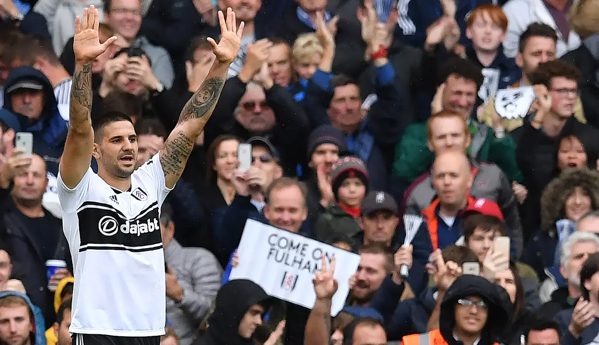 1. Aleksandar Mitrovic (Fulham) - 5 Gol. (AFP/Ben Stansall)