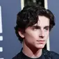 Timothee Chalamet di red carpet Golden Globes 2019 di The Beverly Hilton Hotel, Beverly Hills, California, Amerika Serikat. (FRAZER HARRISON / GETTY IMAGES NORTH AMERICA / AFP/Asnida Riani)