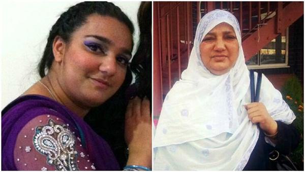 Sabhina Begum (kanan) dan Anum Parwaiz (kiri) | Photo: Copyright metro.co.uk