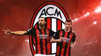 AC Milan - Zlatan Ibrahimovic dan Mario Mandzukic (Bola.com/Adreanus Titus)