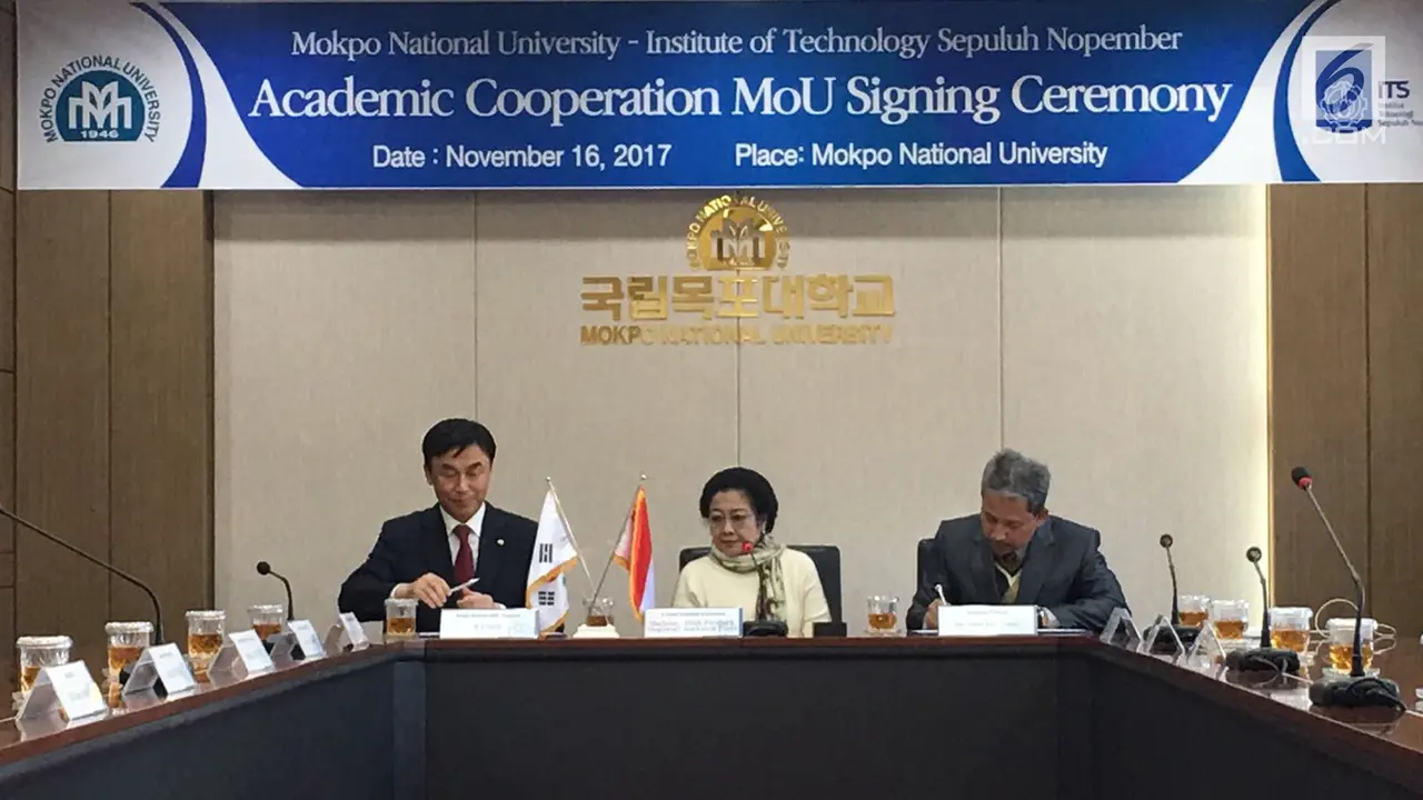 Megawati Soekarnoputri di Kampus Mokpo, Korea Selatan