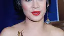 Kebahagian pemilik nama asli Andini Aisyah Hariadi kian lengkap, tak kala dirinya berhasil memboyong dua penghargaan sekaligus di ajang Anugerah Musik Indonesia (AMI). (Galih W. Satria/Bintang.com)