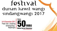 Festival Durian Kawit Wangi Sindangwangi 2017 memperkenalkan durian lokasl khas Majalengka Sinapeul (Foto: Liputan6.com/Pool/Festival Durian Kawit Wangi)