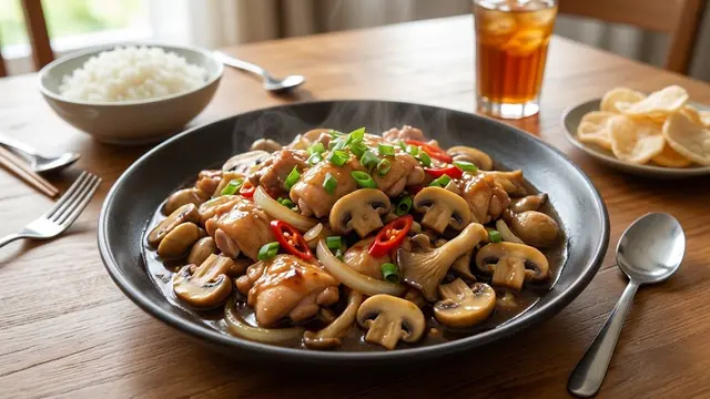 Resep Ayam Jamur Saus Tiram yang Gurih dan Empuk