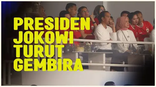 VIDEO: Ekspresi Girang Presiden RI Jokowi, Saat Timnas Indonesia Menang Lawan Filipina