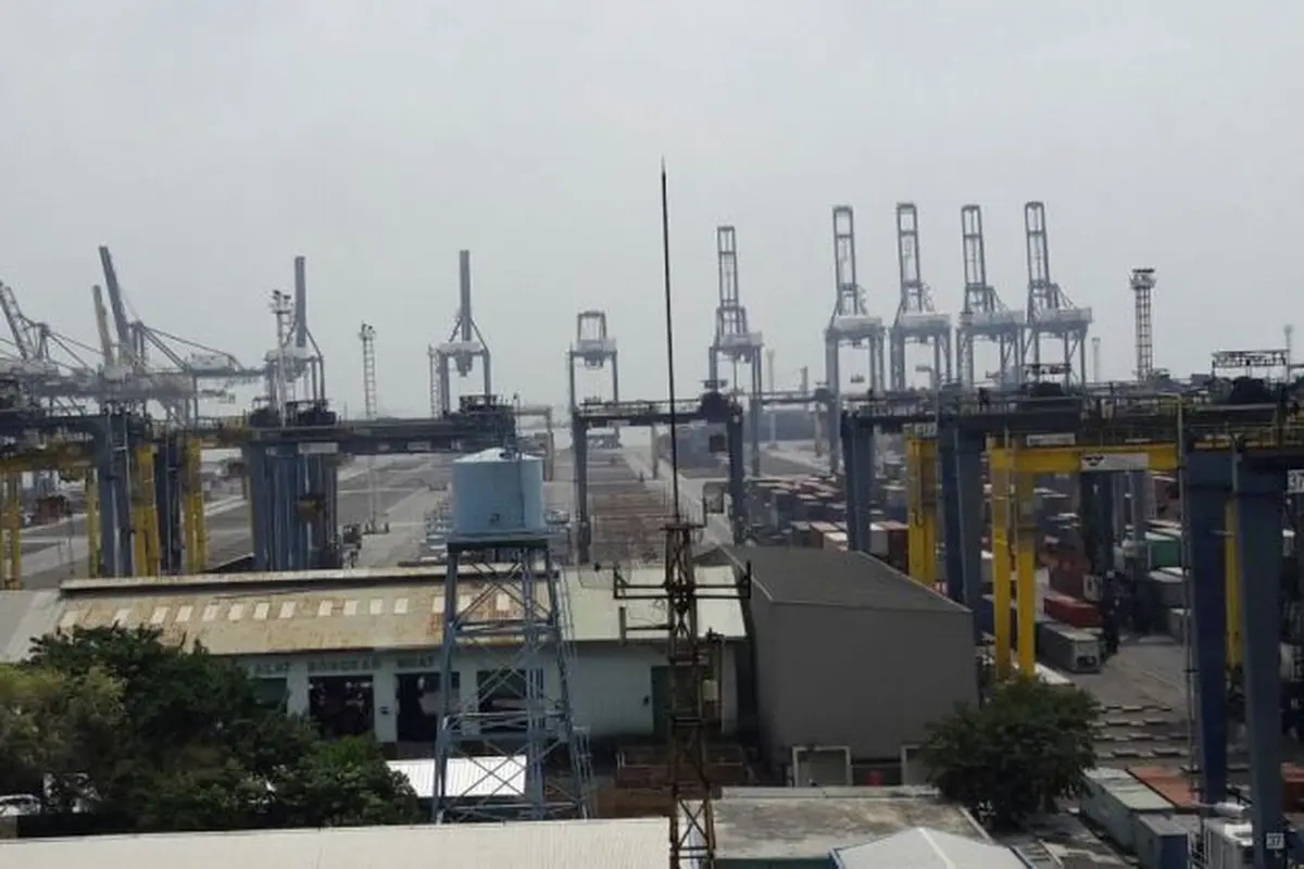 Suasana Jakarta International Container Terminal (JICT) yang lumpuh total akibat mogok pekerja. (Dokumen SP JICT)