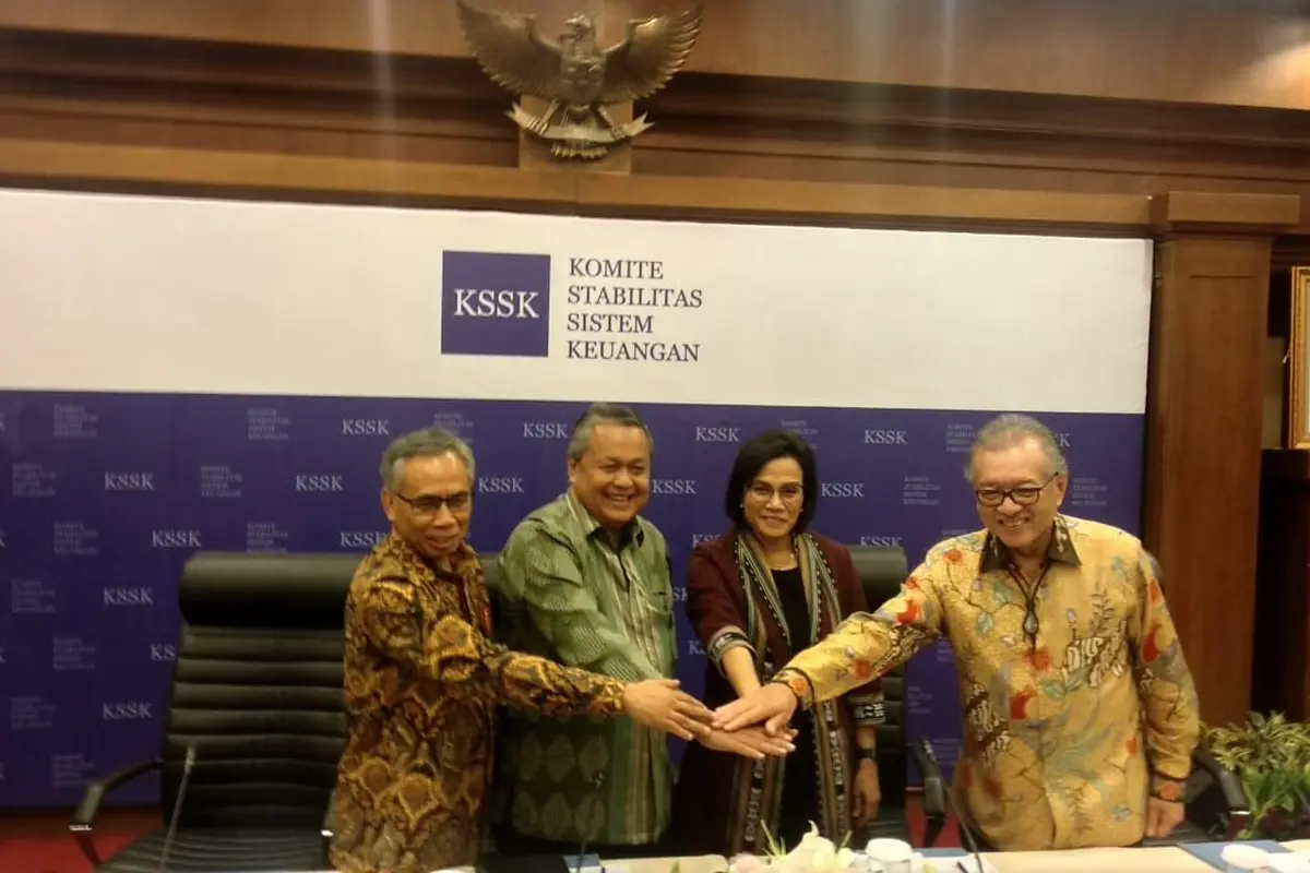 Rapat berkala Komite Stabilitas Sistem Keuangan (KSSK) di Bank Indonesia, Selasa (30/7/2019).